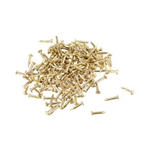 500 Stück Kleine Messingnägel 1x8mm(DxL) für Holz DIY Dekorative Bilder Boxen Haushaltszubehör
