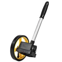 Messrad in Fuß und Zoll, faltbar mit einem Schlüssel für Ständer, Startpunkt und Transporttasche aus Stoff, Maße von 0 bis 9.999 Fuß