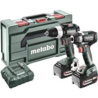Metabo BSLBL+SSWLT300BL - Akku-Bohrschrauber und Akku-Schlagschrauber mit 18V 5.2 Ah Li-Ion-Akku und Ladegerät
