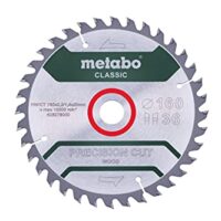 Hoja de sierra von Metabo für präzise Schnitte, mit 36 Zähnen und 160x20 mm Blattmaß, ideal für Heimwerker und Handwerker