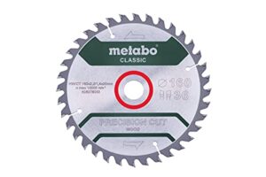 Hoja de sierra von Metabo für präzise Schnitte, mit 36 Zähnen und 160x20 mm Blattmaß, ideal für Heimwerker und Handwerker