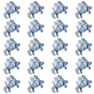 20 Stk Mini Schlauchschellen, verstellbare Rohrschellen für 10-12mm Schlauchdurchmesser, korrosionsbeständig und rostbeständig, ideal für den Einsatz in rauen Umgebungen