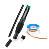 Entlötpumpe, Lötdocht, Ersatzdüse und Lötgeflecht - Ein Set für Elektronik-Kit und Heimwerker