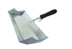 Hochwertige Mörtelkleberkelle mit langen Kelle für Heimwerker und Profis, ideal für den Einsatz von Kleber im Bauen, Renovieren oder Gartenbau.