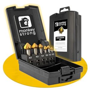 Monkeystrong Kegelsenker Set, hochwertige Werkzeuge für Holz, Metall und Kunststoff, scharf und langlebig