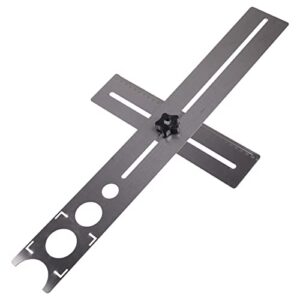 Multifunktionales Stahl Keramik Fliesen Loch Locator Lineal Werkzeug für genaue Positionierung und Fehlervermeidung bei der Arbeit mit verschiedenen Materialien wie Keramik, Stein, Holz und Laminat.