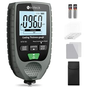 Neoteck Autolack-Schichtdickenmessgerät Handheld mit LCD-Display Hintergrundbeleuchtung für Stahl- und Aluminium-Basismetallautos 0-1500μm