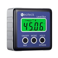 Neoteck Digitaler LCD Winkelmesser, Neigungsmesser Inklinometer, Wasserdicht, Bevel Box, Winkelmessgerät Wasserwaage mit Batterie