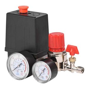 Nikou Druckschalter kompressor, kleiner Luftkompressor-Druckschalter mit Messgeräten für schnelle und genaue Druckregulierung