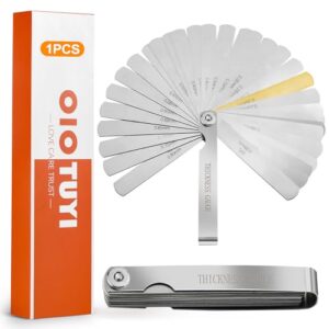 OioTuyi 32 Klinge, Edelstahl Universal-Messwerkzeug für Ventilspiel, Zündkerzen und Kolbenringe, Präzisionsmessbereich 0,01-0,88mm