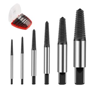 Professionelles Schraubenausdreher Set aus hochwertigem Kohlenstoffstahlmaterial mit 6 Stück Werkzeugen für das Entfernen von Beschädigten Schrauben und Rohren