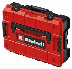 Einhell E-Case S-F Systemkoffer für Werkzeug und Zubehör, modulares System mit Stapelsystem-Funktion und Verriegelungssystem, robust und belastbar, ideal für den Transport und die Aufbewahrung von Werkzeug und Zubehör.