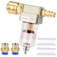Hochwertiger Wasserabscheider für Druckluftfilter - oumuik 1/4 Zoll Druckluftfilter mit 1/4 BSP Schnellkupplung