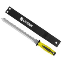 Dämmstoffmesser mit 200mm Edelstahl Doppelklinge, ideal für Gartenarbeiten und das Schneiden von verschiedenen Materialien.