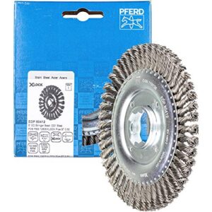 Pferd Rundbürste PIPE, 125 x 6mm, gezopft, 0,50mm Stahldraht, X-LOCK - Werkzeugwechsel für schnelle und komfortable Arbeit