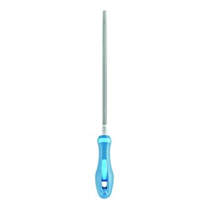 Pferd Werkstattfeile Rund, 200mm, runde Feile mit umlaufendem Kreuzhieb H2 und Ergonomie-Feilenheft für Schrupp- und Schlichtarbeiten