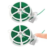 100M Pflanzen Bindedraht Dünn, 2 Roll Garden Twistee Tie mit Dispenser und Schneider, pflanzendraht für Organisation in Gartenarbeit und DIY-Projekten