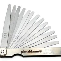 PIMALDAUM Fühlerlehre mit 13 Klingen für die Messung und Prüfung von Spaltbreiten, Dicken und Abständen/Gaps nach DIN 2275 aus hochwertigem Manganstahl