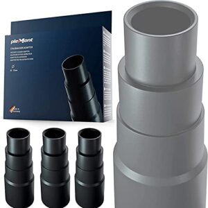 Plemont Staubsaugerschlauchadapter für alle Werkstattsauger - Adapter für Schleifmaschine, Stichsäge, Kreissäge, Schwingschleifer - Reduzierstück