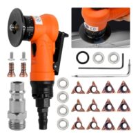Pneumatische Anfasmaschine mit Klinge und Lager, 2-in-1 Set für Metallgrat, Holz, Entgraten und Bogenkanten schleifen