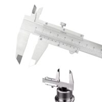 Präzisionsmessschieber mit Feststellschraube, 150mm Edelstahl Messschieber, spritzwassergeschützt & staubdicht, Präzises Messwerkzeug für Haushalt, Werkstatt & Industrie, Robuste Metall-Schublehre