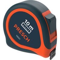 Presch Bandmaß 10 Meter, Robustes Profi Maßband mit Gürtelklemme und Aufrollsystem für Handwerker und DIY-Er