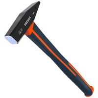 Presch Schlosserhammer 300g Fiberglasstiel - Hammer in Schwarz nach DIN mit Kunststoffstiel - Profi Werkzeug Hammer 300g für Heimwerken und Berufspraxis
