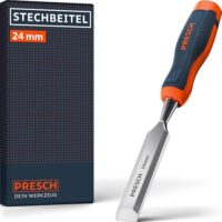 Presch Stechbeitel 24mm, ein professionelles Stemmeisen mit einem Keilwinkel von 25°. Perfekt geschliffen für sofortigen Einsatz.