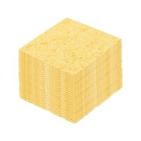 QUARKZMAN Lötschwamm 15 Stück, 6 x 6 cm Quadrat mit Löchern, Tiefgelb, für Reinigung der Lötspitze