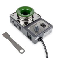 QUICK sensorgeregelter Löttiegel aus Titan, 200 W Lötbad mit Ø36mm Temperatur von 150-500°C für bleifreies und bleihaltiges Lot
