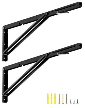 Zwei 600mm Metall Schwerlast Klappkonsolen für DIY-Projekte und Werkbänke, Tragkraft 150kg