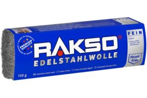 RAKSO Edelstahlwolle fein 150g, 1 Banderole, rostfrei, hygienische Reinigung