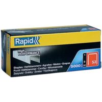 Rapid Tacker-Klammern Typ 53, 8mm Klammern, 5.000 Stück Großpackung, Feindrahtklammern für Holz und Stoffe