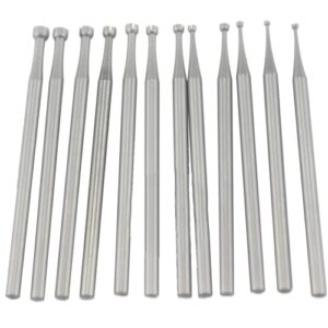 Set aus 12 Frässtiften mit offener Öffnung, ideal für Schmuckherstellung und Lapidarherstellung