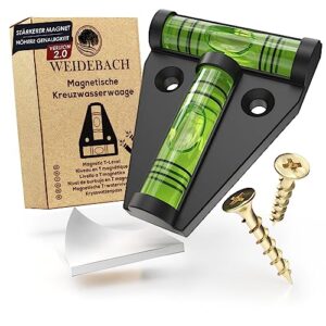 Robuste Wasserwaage klein, magnetische Mini Wasserwaage schwarz für Camping und Wohnmobil