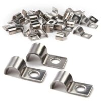 Rohrschellen aus Edelstahl, Hochleistungs-Kabelschellen für Kabel und Rohre Ø 8-9 mm