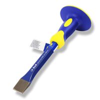 Flachmeißel mit Handschutz, 25 x 300 mm, hochwertiger Chrom-Vanadium Stahl, ergonomischer Handgriff, universell einsetzbar für Renovierungsarbeiten und Entfernen von Belegen