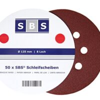 50 Stück | SBS Schleifscheiben für Exzenter-Schleifer, ø 125 mm, 8 Loch, Korn 80
