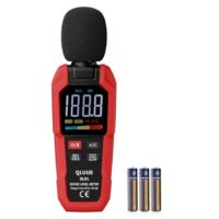 QLUUE Schallpegelmessgerät, digitales Schallmessgerät mit 30 dB bis 130 dB Messbereich und A/C-gewichtetes LCD-Display