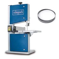Scheppach Bandsäge HBS20, 230V, 350 Watt, max. Durchlasshöhe: 80 mm, Holzbandsäge, Modellbausäge