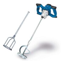Scheppach Handrührwerk PM1400 Rührwerk Mörtelrührer Farbrührer, 1400W Leistung, 2-Gang-Getriebe mit variabler Drehzahl 570/760min^(-1), inkl. Mörtel (580mm) und Farbquirl (590mm) mit M14 Gewinde