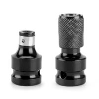 Schlagschrauber Bit Adapter, Bithalter Stecknuss Adapter, 1/2 Auf 1/4 Zoll, Hochhärte Kohlenstoffstahl, Sicherheitsklemme, Multifunktionsadapter, Robust Und Langlebig