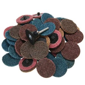 Schleifscheiben mit feiner Körnung, 50 mm Durchmesser, 30 Stück im Set. Ideal für verschiedene Oberflächenbehandlungen wie Ölfarbenentfernung, Rostentfernung und Selbstschärfen.