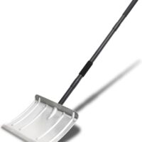 Tragbare Schneeschaufel mit Metallstreifen, 40cm breit, Aluminium-Schneeschieber für Straßen und Wege, leichte Notfallschneeschaufeln für Autos, Gehwege, Terrassen