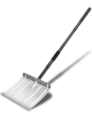 Tragbare Schneeschaufel mit Metallstreifen, 40cm breit, Aluminium-Schneeschieber für Straßen und Wege, leichte Notfallschneeschaufeln für Autos, Gehwege, Terrassen