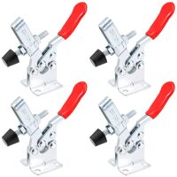 Schnellspanner GH-201-B, kniehebelspanner mit 4 Stück, vertikaler Kniehebelspanner, Quick Release Clamp, Metall Horizontal Toggle Clamp für Handwerksarbeit