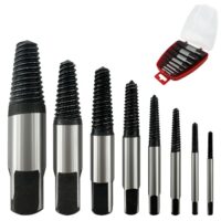 Schraubenausdreher Set Profi, Screw Extractor Kit, Schrauben Ausdreher 8er Set zum Entfernen beschädigter Schrauben und Bolzen