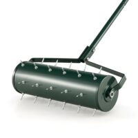 Manueller Rasenlüfter Walze mit 3,5cm Nägeln und Stiel für Gartenpflege