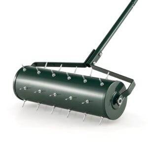 Manueller Rasenlüfter Walze mit 3,5cm Nägeln und Stiel für Gartenpflege