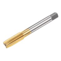 Hochwertiger Gewindebohrer M10 x 1,25mm mit Titan-Beschichtung und HSS-Material für effizientes Bohren und Schneiden von Gewinden.